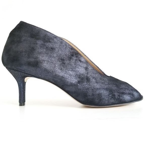 Amalfi by Rangoni Blue Black Dress Booties Heels - Picture 2 of 12